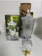 2 Fontaines en verre neuves, 2 litres., Neuf, Verre, Enlèvement, Autres types