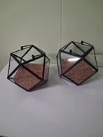 Lot de 2 pots de fleurs transparents, Jardin & Terrasse, 25 à 40 cm, Comme neuf, Enlèvement, Moins de 40 cm