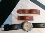 horloge, Handtassen en Accessoires, Horloges | Heren, Leer, Staal, Polshorloge, Ophalen of Verzenden
