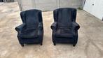 2 zetels zwart, Huis en Inrichting, Fauteuils, Ophalen, Gebruikt