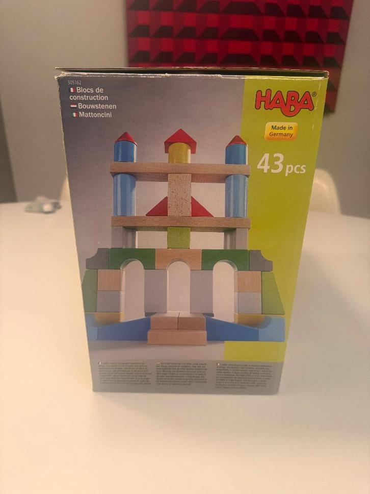 Haba Bouwstenen Grote Basisdoos (43 blokken), Kinderen en Baby's, Speelgoed | Bouwstenen, Gebruikt, Overige merken, Ophalen