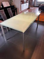 Uittrekbare glazen tafel!, Huis en Inrichting, Tafels | Eettafels, 50 tot 100 cm, Glas, 150 tot 200 cm, Gebruikt