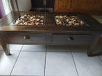 rechthoekige houten woonkamertafel, Ophalen, Gebruikt, 100 tot 150 cm, 50 tot 100 cm