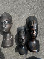 Tête africaine art sculpter en bois