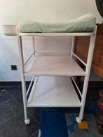 Table à langer blanche avec coussin et bacs de rangement., Ophalen of Verzenden, Zo goed als nieuw