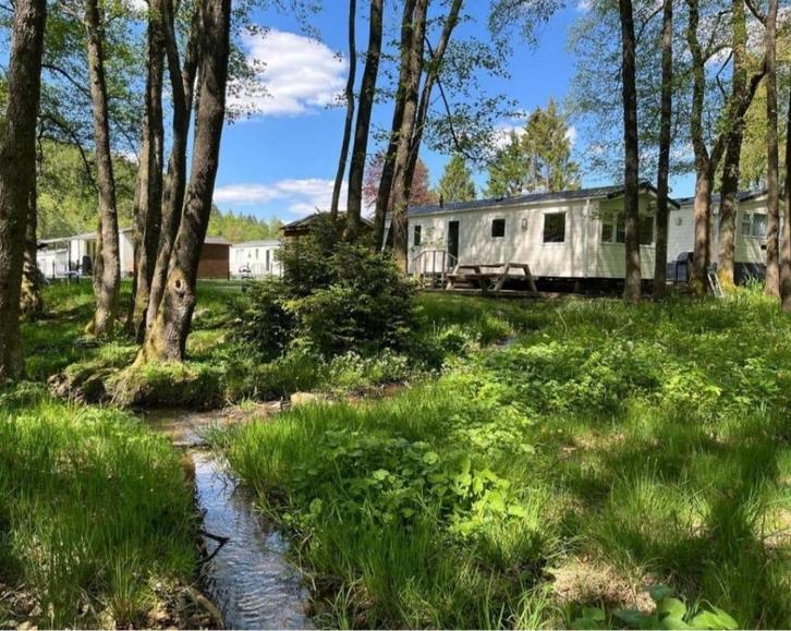 Stacaravan(3slpk) prachtig uitzicht op **** camping Ardennen, Caravans en Kamperen, Stacaravans, tot en met 6, Ophalen of Verzenden