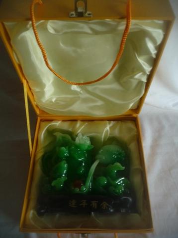 Statue poisson chinois en jade / aventurine, Enlèvement ou Envoi