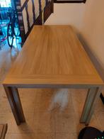 Eiken tafel, 200 cm of meer, 50 tot 100 cm, Gebruikt, Rechthoekig