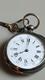 Zakhorloge in zilver 1880 - 1900, Handtassen en Accessoires, Ophalen, Zilver, Zakhorloge