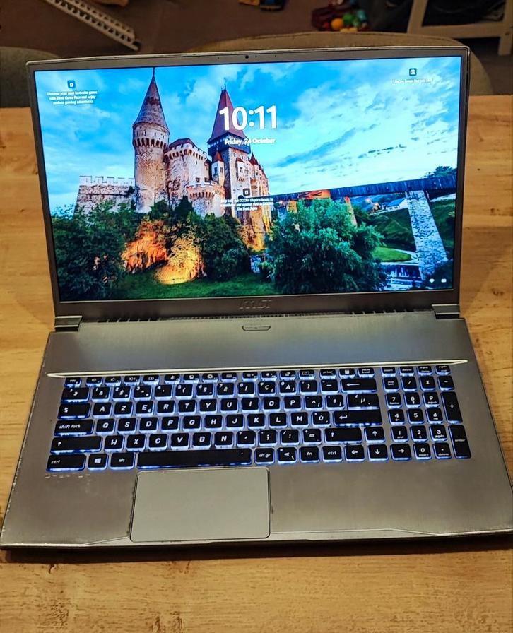 Laptop MSI Thin, Computers en Software, Windows Laptops, Gebruikt, 17 inch of meer, SSD, 2 tot 3 Ghz, 16 GB, Azerty, Ophalen