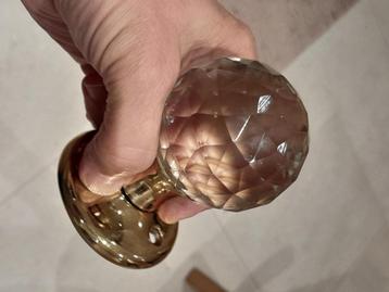 4 sets deurklinken (ingang...) met glazen bol beschikbaar voor biedingen