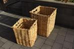 Grote rieten manden set, Huis en Inrichting, Ophalen, Mand, Vierkant, Zo goed als nieuw