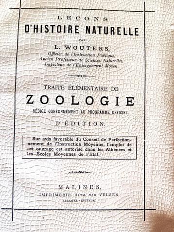 TRAITE ELEMENTAIRE DE  ZOOLOGIE disponible aux enchères