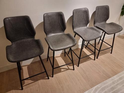 4 barkrukken in PU leer, perfecte staat (nieuwprijs 360E), Huis en Inrichting, Barkrukken, Zo goed als nieuw, 60 tot 90 cm, Leer