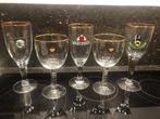 maredsous lot van 5 bierglazen, Overige merken, Glas of Glazen, Gebruikt, Ophalen