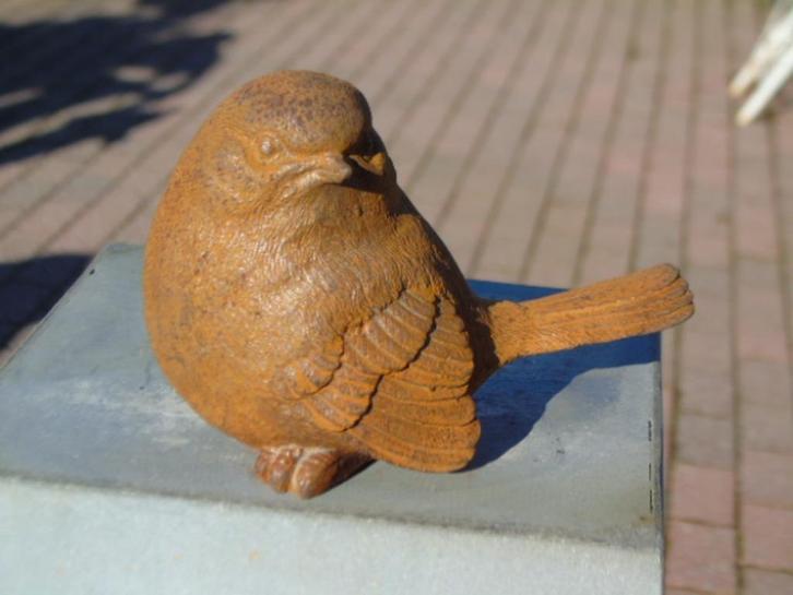 roestige gietijzeren vogel, op ware grootte!, Tuin en Terras, Tuinwanddecoratie, Nieuw, Ophalen