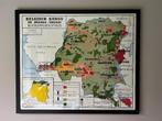 Vieille carte scolaire du Congo ENCADRÉE PROFESSIONNELLEMENT, Antiquités & Art, Enlèvement, Géographie