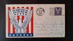 WWII Patriotic Cover US 1943 met patriostempel op de achterk, Ophalen of Verzenden