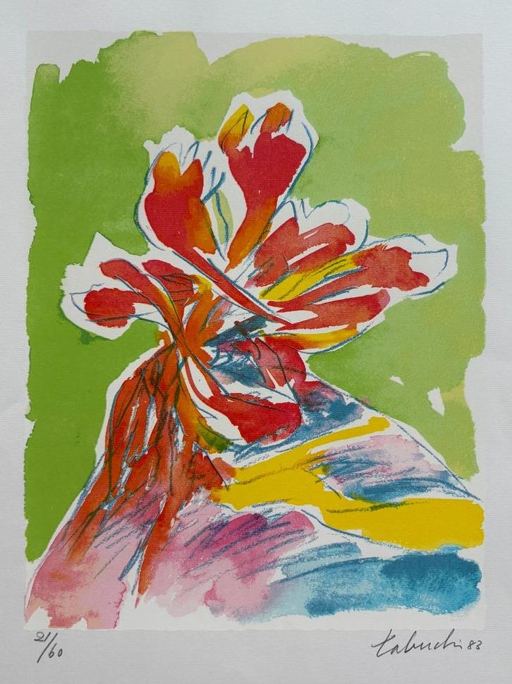 Yasse Tabuchi - lithografie, Antiek en Kunst, Kunst | Litho's en Zeefdrukken, Ophalen of Verzenden