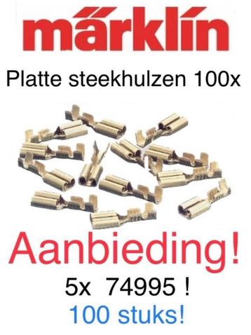 74995 Märklin C-rail / Trix Douilles plates 100 pièces !!