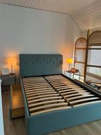 Bed - 140x200 - Merk: Made, Ophalen, Blauw, Tweepersoons, 140 cm