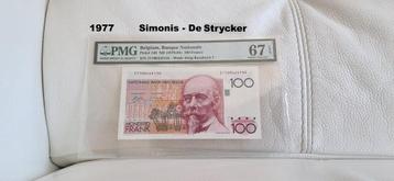 100 frank Beyaert - 1977 - Pmg-67 beschikbaar voor biedingen