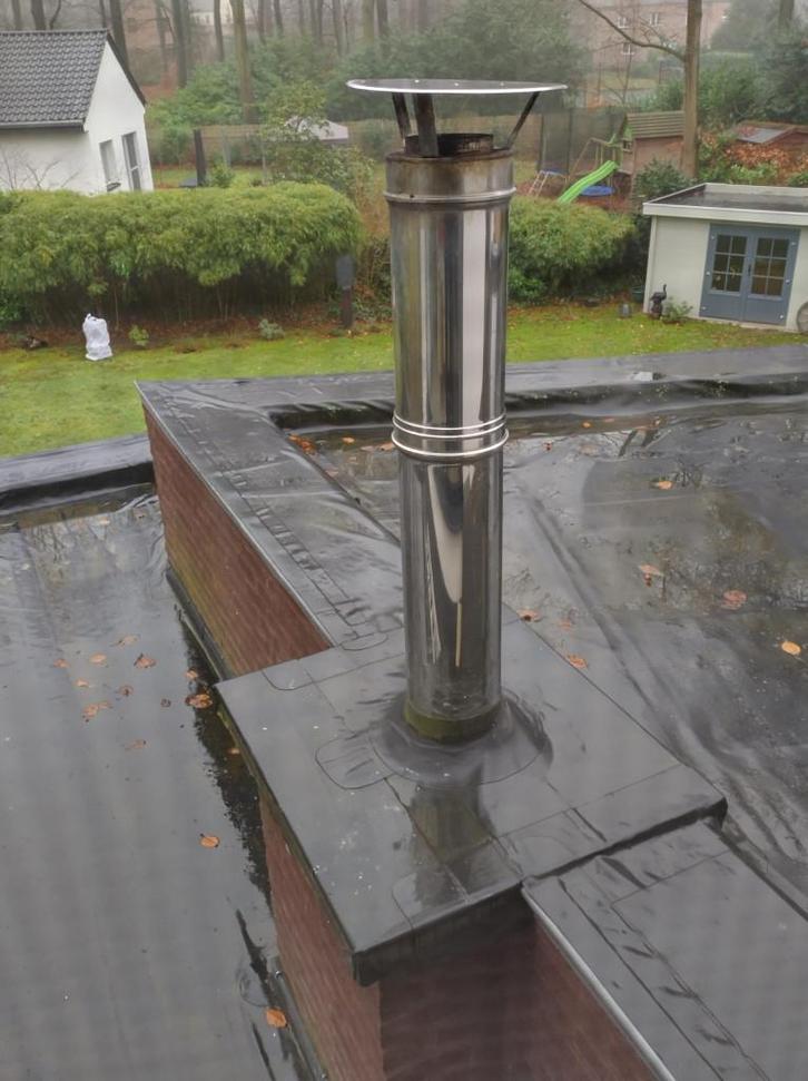 Conduit de cheminée extérieur double paroi en inox, Maison & Meubles, Cheminées, Comme neuf, Enlèvement