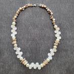 Elegante halsketting, artisanale stijl, Handtassen en Accessoires, Kettingen, Ophalen of Verzenden, Zo goed als nieuw, Beige