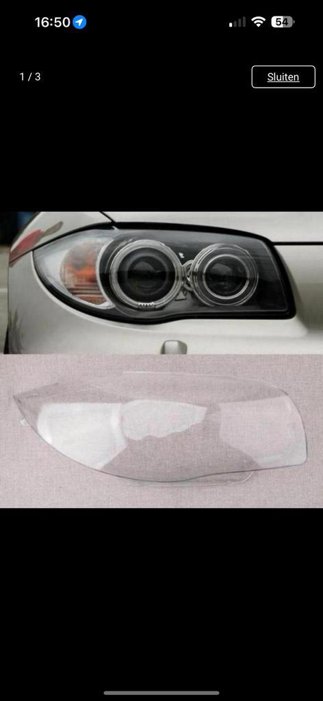 1-Serie BMW E87 E82 2003-11 koplamp kap glas plastic rechts, Auto-onderdelen, Verlichting, BMW, Ophalen of Verzenden