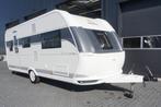 Nieuwe 6pers.Hobby met frans bed, stapelbed, rondzit, Caravans en Kamperen, Caravans, Koelkast, Rondzit, Hobby, Bedrijf
