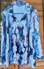 Chemisier dame blanc et bleu neuf 3XL, Kleding | Dames, Blouses en Tunieken, Ophalen of Verzenden, Zo goed als nieuw, Blauw