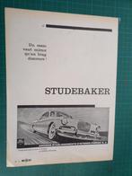 Studebaker - publicité papier - 1957, Collections, Marques & Objets publicitaires, Autres types, Utilisé, Enlèvement ou Envoi