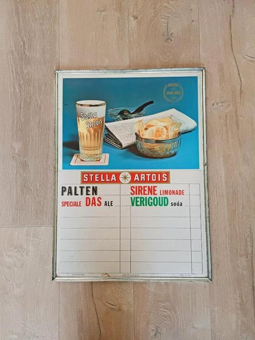 Stella Artois reclamebord 1966, Verzamelen, Biermerken, Reclamebord, Plaat of Schild, Stella Artois, Ophalen