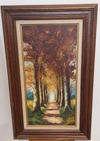 Schilderij op doek van A.Deleu "Bosdreef" (48x78 cm)', Antiek en Kunst, Ophalen