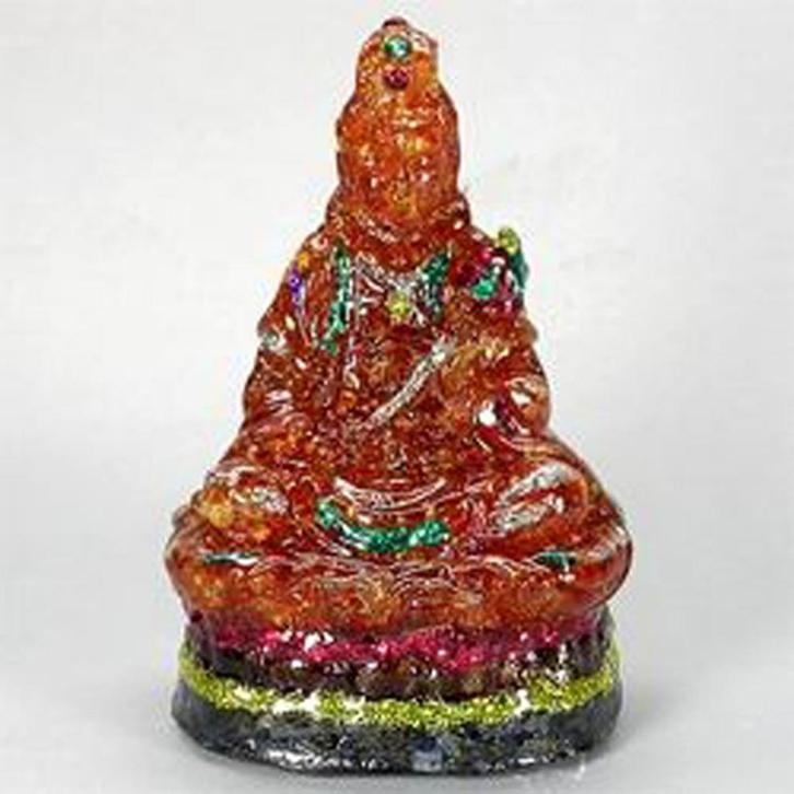 460ct gefragmenteerde rode, witte, blauwe topaas Kwan Yin, Antiek en Kunst, Kunst | Niet-Westerse kunst, Verzenden