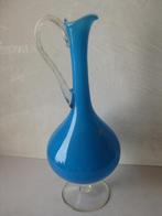 Vase Opaline bleue Italie., Enlèvement ou Envoi