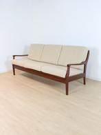 Vintage drie-zit bank, Huis en Inrichting, Ophalen, Hout, Vintage