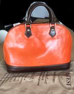 NIEUW: leren oranje handtas Del Borgo, Handtassen en Accessoires, Tassen | Damestassen, Ophalen of Verzenden, Nieuw, Oranje, Handtas