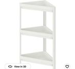 VESKEN Corner shelf unit, white, 33x33x71 cm, Ophalen, Zo goed als nieuw