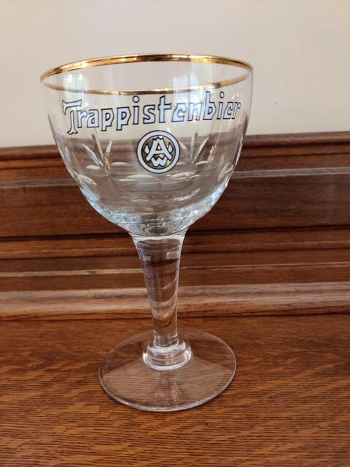 Geslepen glazen "Trappistenbier" uit jaren 40 a 50, Verzamelen, Biermerken, Zo goed als nieuw, Ophalen of Verzenden