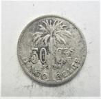 RARE ! 50 cts Congo Belge 1929 (Fr) 2ème 9 fermé !, Timbres & Monnaies, Monnaies | Belgique, Envoi, Monnaie en vrac, Métal