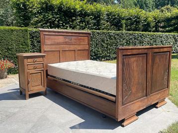 antieke slaapkamer in eik, Antiek en Kunst, Ophalen of Verzenden