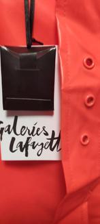 Regenjas negen Galeries Lafayette rood oranje glanzend, Caravans en Kamperen, Regenkleding, Nieuw, Regenjas, Dames