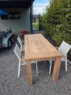 Mooie tafel 90x180 + 6 Bristol stoelen, Tuin en Terras, Ophalen, Gebruikt