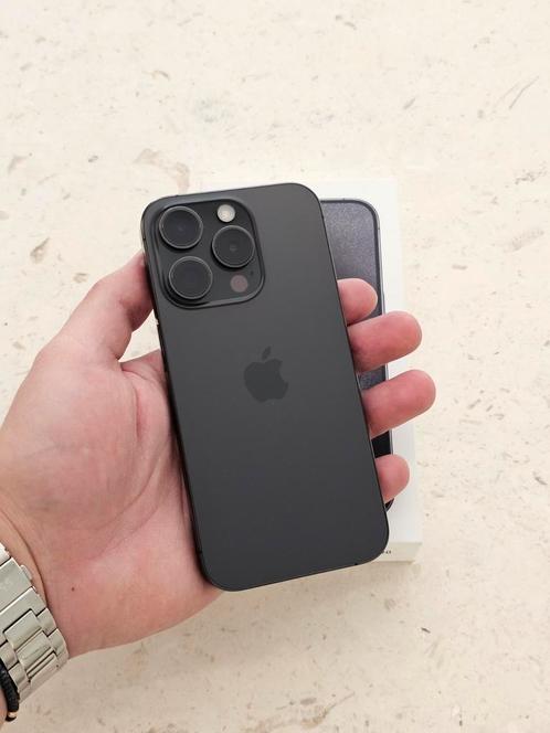 IPHONE 15 PRO 5G 256GB BLACK TITANIUM, Telecommunicatie, Mobiele telefoons | Hoesjes en Screenprotectors | Apple iPhone, Zo goed als nieuw