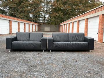 Bankstel Lounge 3+2 leer + BEZORGING beschikbaar voor biedingen