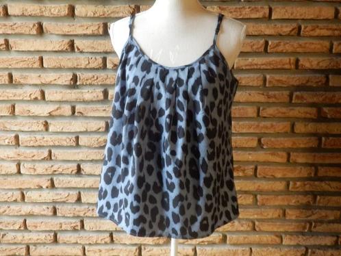 (122)- top femme t.42 noir gris - shein -, Kleding | Dames, Topjes, Zo goed als nieuw, Maat 42/44 (L), Zwart, Zonder mouw, Ophalen of Verzenden