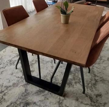 Eiken houten tafel  1_2 m, Enlèvement, Comme neuf