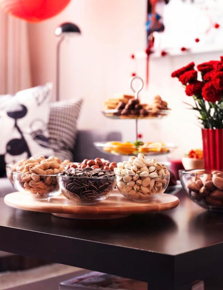 Draaitafel, massief hout, 39 cm SNUDDA, Huis en Inrichting, Woonaccessoires | Dienbladen, Hout, Ophalen