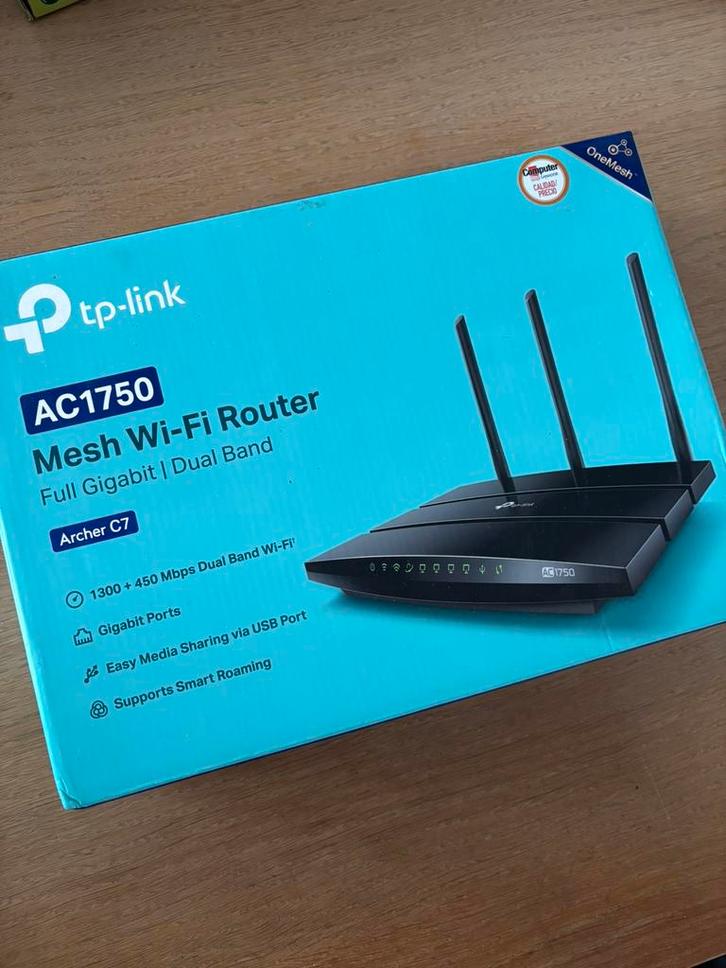 TP-Link Archer C7 gloednieuw, Computers en Software, Routers en Modems, Nieuw, Router met modem, Ophalen of Verzenden